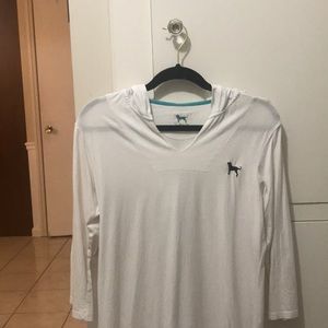 Black dog hooded top